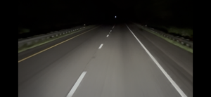Truck hood on a dark highway at night, the night everything started